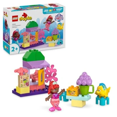 Abbildung von LEGO DUPLO Disney Arielles und Fabius&#039; Café Kiosk, Kleine Meerjungfrau Spielzeug, Lernspielzeug mit Obst Speisen für Vorschulkinder ab 2 Jahren, Spielzeug 10420