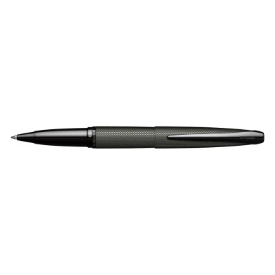 Abbildung von Cross ATX Rollerball (gefrästes Diamantmuster, Schreibfarbe schwarz, Strichstärke M, inkl. Geschenkbox) titangrau gebürstet
