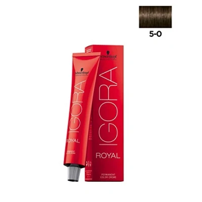 Abbildung von Schwarzkopf IGORA Royal Premium Haarfarbe 5 0 hellbraun, 1er Pack (1 x 60 g)