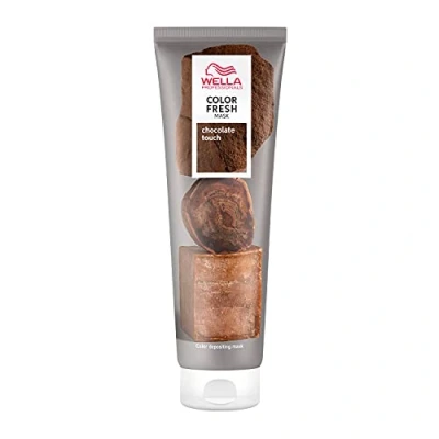 Abbildung von Wella Professionals Color Fresh Mask Chocolate Touch Haarkur zum Beleben und Verändern der Haarfarbe pflegende Tönung mit Avocadoöl für braunes Haar 150 ml