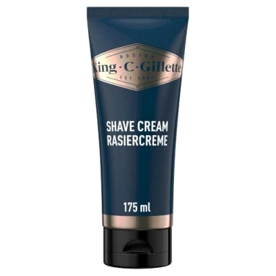 Abbildung von King C. Gillette Bartpflege Original Rasiercreme (175 ml), feuchtigkeitsspendende Gesichtspflege für empfindliche Haut und ein Ergebnis auf Barber Niveau, Geschenk Manner