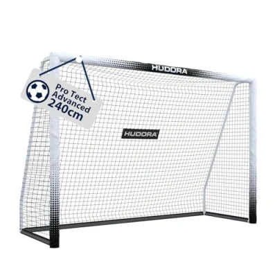 Abbildung von Hudora Fussballtor Pro Tect 240 (weiss/ schwarz, 240cm x 160cm 85cm, 13.4kg)