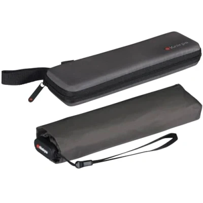 Abbildung von Knirps Taschenschirm US.050 Ultra Light Slim Manual im Etui Dark Grey