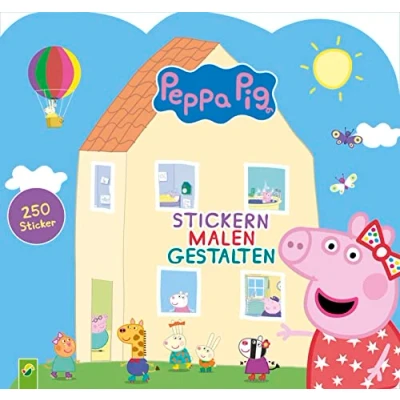 Abbildung von Peppa Pig Stickern Malen Gestalten: Mit 250 tollen Stickern. Stickerbuch Malbuch für Kinder ab 3 Jahren Wutz: Sticker