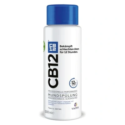 Abbildung von CB12 Mundwasser Bekämpft die Ursache von Mundgeruch wissenschaftlich nachgewiesener 12 Stunden Effekt, Minz 500 ml
