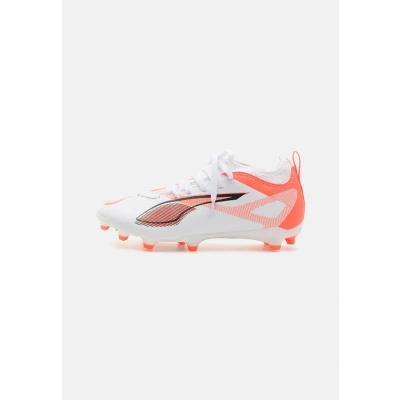 Abbildung von Puma Ultra 5 Match FG/AG JR Unisex Fußballschuh Nocken für Kinder, Größe: 36, White/black/glowing red Schuhe