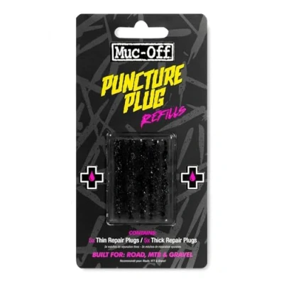 Abbildung von Muc Off Puncture Plug Nachfüllpacks Set mit 5 Dicken und Dünnen Reifenstopfen zur Verwendung dem Reifenreparaturset Fahhrad Flickzeug Geeignet für Schlauchlose Fahrradreifen