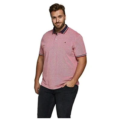 Abbildung von Jack &amp; Jones Epaulos Poloshirt Rio red, Herren, Größe: 4XL, red