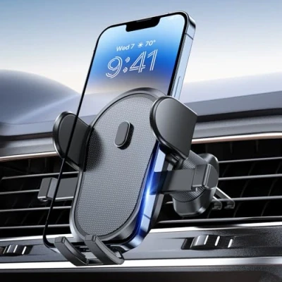 Abbildung von Miracase Handyhalterung Auto，Handy Halterung Auto Lüftung mit Starker Stahlhaken,universelle handyhalter für iPhone, Android und alle Smartphones, Schwarz