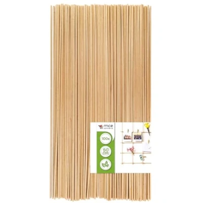 Abbildung von Holzstäbe rund natur, Ø 4 mm Länge 50 cm, 100 Stück, Zum Basteln, Modellbau, DIY Handwerk