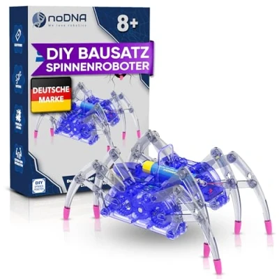 Abbildung von noDNA Roboter Kinder Spinnen zum selbst zusammenbauen Experimente für ab 8 Jahren Junge Spielzeug Spinne Geschenke Adventskalender 2024