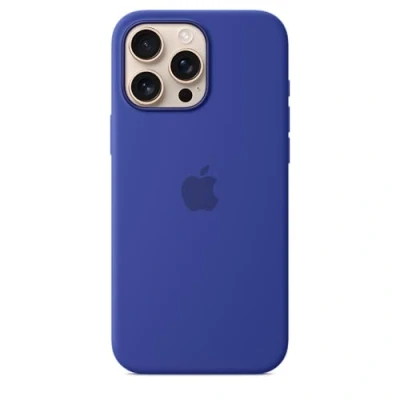 Abbildung von Apple Silikon Back Cover Blau MagSafe iPhone 16 Pro Max