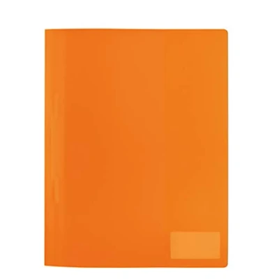 Abbildung von HERMA 19489 Schnellhefter A4 Transluzent Orange, Sichthefter aus Kunststoff mit Beschriftungsetikett, Einstecktasche &amp; Metallheftzunge, stabiler Plastik für Schule Büro