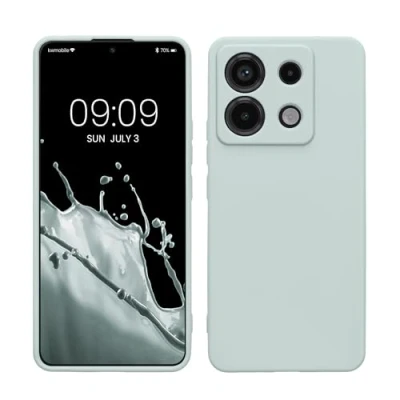 Abbildung von kwmobile Handyhülle kompatibel mit Xiaomi Redmi Note 13 Pro 5G / Poco X6 Hülle Handy Case aus weichem Silikon in Cool Mint