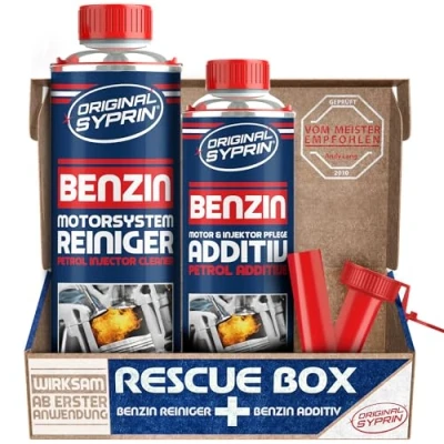 Abbildung von SYPRIN Original Benzin Reiniger und Additiv Bundle Reinigung Pflege der Injektoren sowie Ventilen für Benzinmotoren Motorsystemreiniger Set