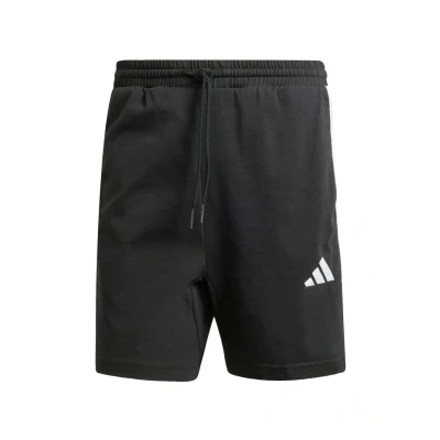 Abbildung von adidas Herren Essential Three Stripes Single Jersey Short 7IN, Black/White, L
