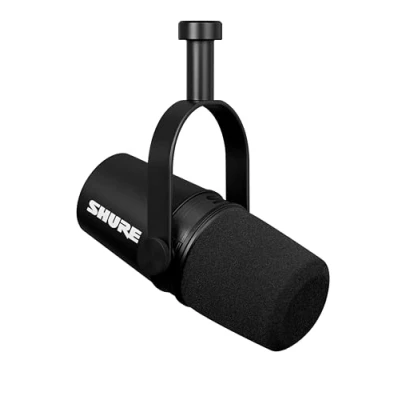 Abbildung von Shure MV7X XLR Podcast Mikrofon Dynamisches mit professioneller Qualität für Podcasting und Gesangsaufnahmen, Voice Isolation Technologie, Optimierte Frequenz Schwarz