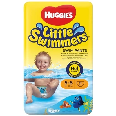 Abbildung von Huggies Little Swimmers Einweg Schwimmwindeln für Babys und Kinder, Größe 5 6 (12 18 kg), 11 Bade Windeln, Unisex