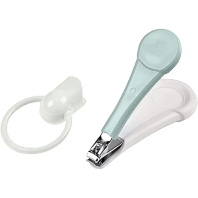 Abbildung von BÉABA Nagelknipser für Babys und Kinder Nagel Pflege Maniküre Breiter Ergonomischer Griff Blau