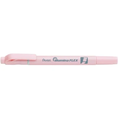 Abbildung von Pentel SLW11P PE Illumina Flex Textmarker in Pastellfarben mit Doppelspitze zum Hervorheben, Unterstreichen, Markieren und Akzente setzen, schlanke Stiftform, rosa, 1 Stück