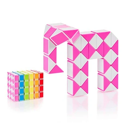 Abbildung von CUBIDI® Original Magic Snake 48 Blöcke Rosa Knobelspiele für Kinder und Erwachsene Ideal als Mitgebsel Kindergeburtstag, Kindergeburtstag Gastgeschenke oder kleine Geschenke