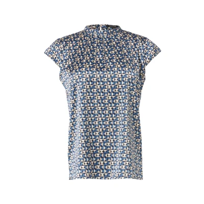 Abbildung von comma MIT Raffung Bluse, Damen, Größe: 34, Navy