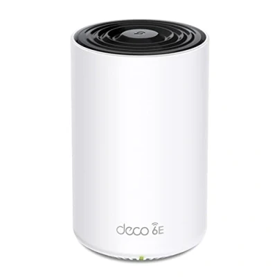 Abbildung von TP Link Deco XE75 Mesh WLAN Set (1 Pack), Wi Fi 6E AXE5400 Tri Band Router &amp; Repeater, 3x Gigabit Ports, Zusatzeinheit, empfohlen für Häuser mit 1 2 Schlafzimmern, Umfassender Jugendschutz, WPA3
