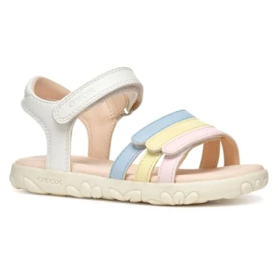 Abbildung von Geox J Haiti Girl Sandal, White/Multicolor, 31 EU