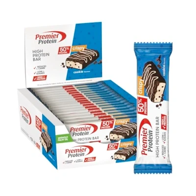 Abbildung von Premier Protein High Bar 50%+Crispy Cookie 16x40g Low Sugar Carb palmölfrei
