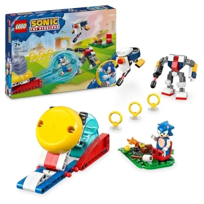 Abbildung von LEGO Sonic The Hedgehog Sonics Showdown am Lagerfeuer, Gaming Spielzeug für Kinder und Videospielfans, Bauset Jungen Mädchen ab 7 Jahren, Abenteuer Spielset, Sammlerstück 77001
