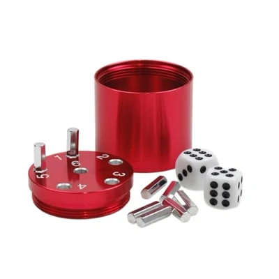 Abbildung von BestSaller 3004 &#039;SUPER SIX&#039; Aluminum, 36 Spielstäbchen &amp; 2 Würfel, rot (1 Stück)