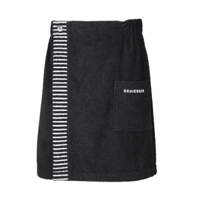 Abbildung von Schiesser Frottier Saunakilt Rom für Herren 100% Baumwolle aus nachhaltiger Produktion weich, saugstark, 3 Fach weitenverstellbar 46 54 Dunkelblau
