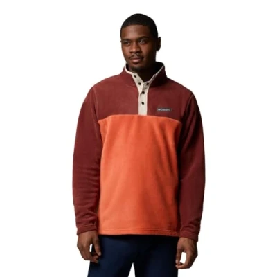 Abbildung von Columbia Steens MOUNTAIN HALF SNAP Fleecepullover, Herren, Größe: XL, Tuscan/spice