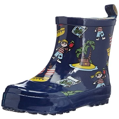 Abbildung von Playshoes Unisex Kinder Gummistiefel Halbschaft Regenstiefel, Pirateninsel, 26 EU