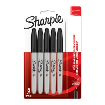 Abbildung von Sharpie Permanent Markers Fine Point Zwart 5pc