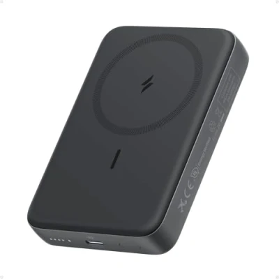 Abbildung von Anker Magnetische Powerbank, kompaktes 10.000mAh Ladegerät mit 30W Max. Schnellladen, kabellos und portabel, hautfreundlicher robuster Akku, für iPhone 16/15/14 Serie, AirPods mehr