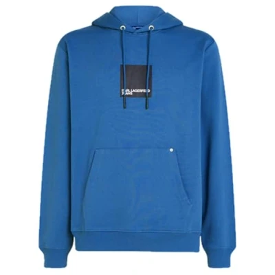 Abbildung von KARL LAGERFELD JEANS Herren Box Logo Hoodie Normale Passform, Blau, S