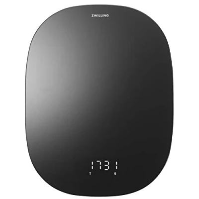 Abbildung von ZWILLING ENFINIGY Digitale Küchenwaage mit LCD Display, Aufladung per USB, bis 10 kg, Schwarz
