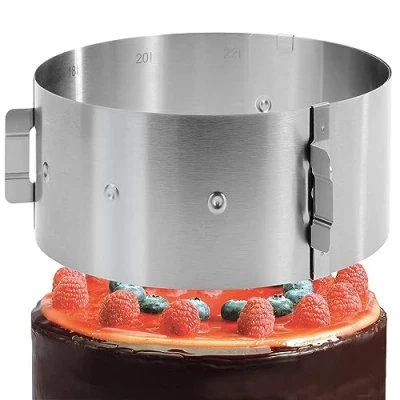 Abbildung von 4smile Tortenring verstellbar hoch 10 cm Edelstahl Backring 16 30 Formstabile Tortenform mit Arretierung zum Backen und für die Torten Zubereitung