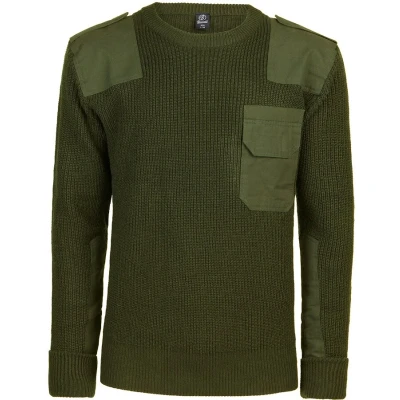 Abbildung von Brandit BW Pullover Rundhals, Oliv, Gr. S/46 48