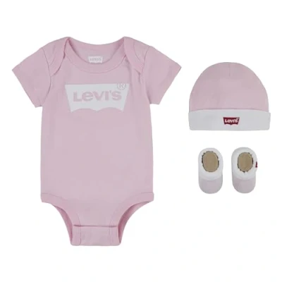 Abbildung von Levi&#039;s Classic Batwing Infant Bootie Boxed SET Mütze für Kinder, Größe: 50 68, Fairy tale
