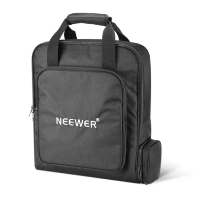 Abbildung von NEEWER tragbare Reisetasche kompatibel mit Starlink Mini Dish und Zubehör, leichte Tragetasche separatem Fach, schützende Aufbewahrungstasche, für gefaltetes Stativ Lichtstativ bis zu 44cm, RU 012