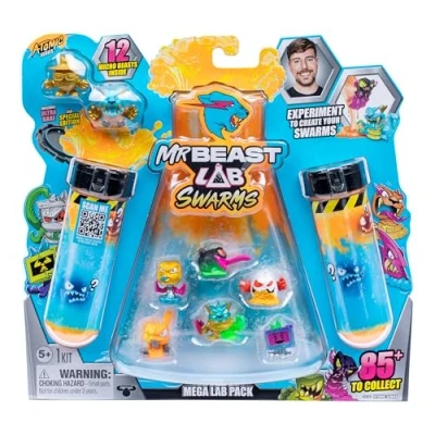 Abbildung von MrBeast Lab Swarms, Atomic Serie, Mega Labor Packung, Experiment, Wasser hinzufügen, Reagenzglas schütteln, 2/12 Mini Monster Sammelfiguren (2,5 cm) von Swarms enthüllen
