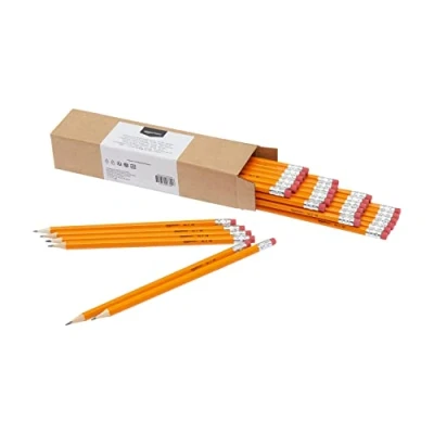 Abbildung von Amazon Basics Holzgefasste Bleistifte, HB, vorgespitzt, 30er Pack, orange