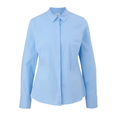 Abbildung von s.Oliver Black Label Hemdbluse, Damen, Größe: 38, Hellblau