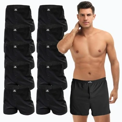 Abbildung von SGS 6 10 Pack Unterhosen Mann Herren Boxershorts Men (11/5XL, 10.stück Schwarz)
