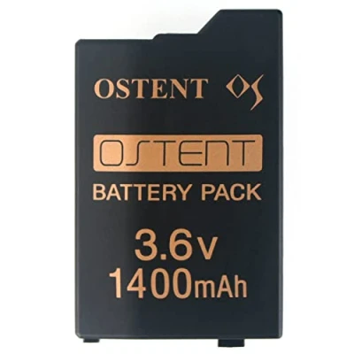 Abbildung von OSTENT Real 1400 mAh 3,6 V Lithium Ionen Polymer Akku Ersatz Upgrade Version für Sony PSP 2000/3000 S110 Konsolen Videospiele