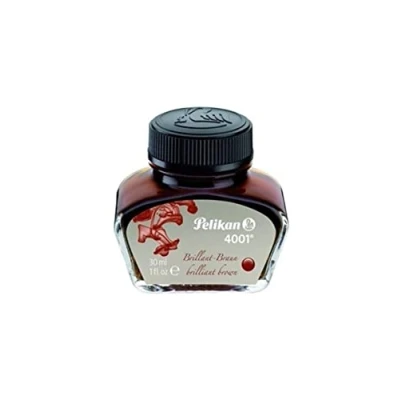 Abbildung von Pelikan 311902 Tintenglas Brillant Tinte 4001, 30 ml, 1 Stück, braun