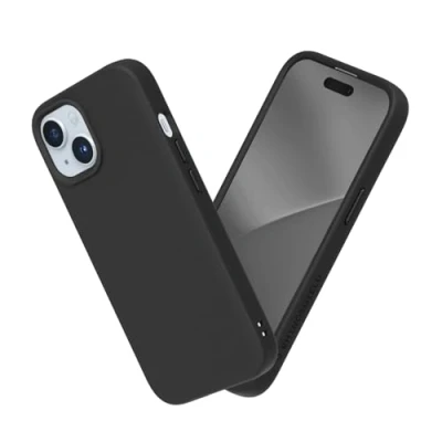 Abbildung von RhinoShield Case kompatibel mit [iPhone 15] SolidSuit Stoßdämpfende &amp; schlanke Schutzhülle Premium Finish 3.5 Meter Fallschutz Schwarz