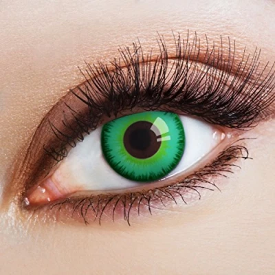 Abbildung von aricona Kontaktlinsen Magisch grüne Farblinsen ohne Stärke Farbige für Karneval, Fasching, Cosplay, 2 Stück